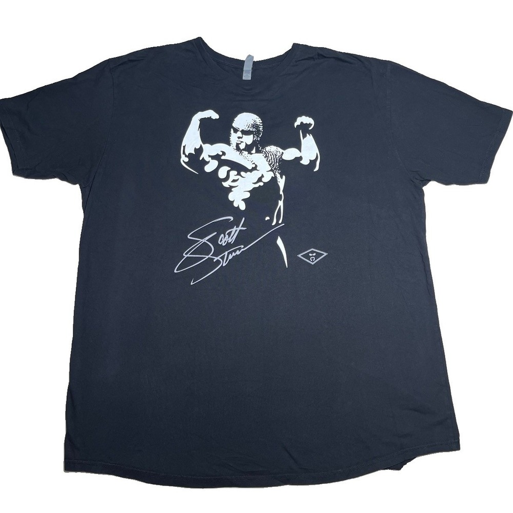 Scott Steiner Men's XXL Big Poppa Pump Double Sided Genetic Freak Black RARE
